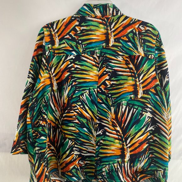 cj banks Multicolor Flora Print 3/4 Sleeve Blazer Jacket EUC Women's Size 1X - Picture 11 of 12